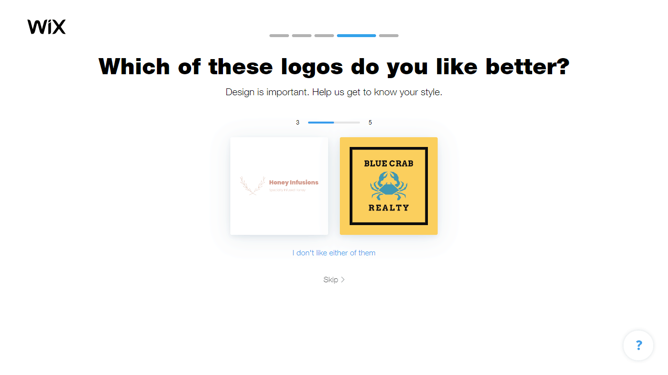Ảnh chụp màn hình Wix Logo Maker - So sánh kiểu logo